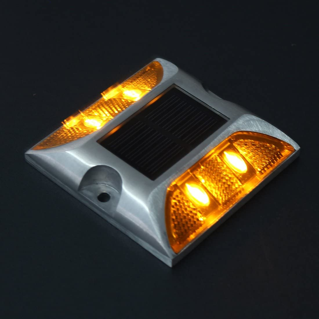 Buy uxcell 2pcs LED Solar Road Stud Light Marker Lighting Security Lamp Lamp  4LED Yellow Online at Lowest Price in بحرين. B078GZP5JB